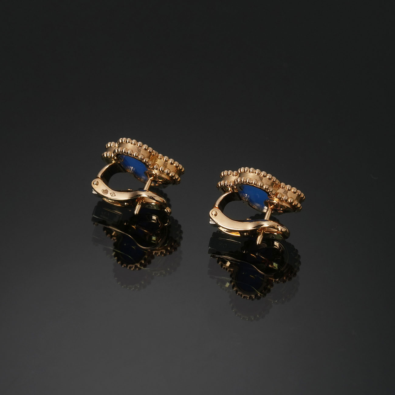 VAN CLEEF & ARPELS(USED)반클리프 빈티지 알함브라 이어링 아게이트
